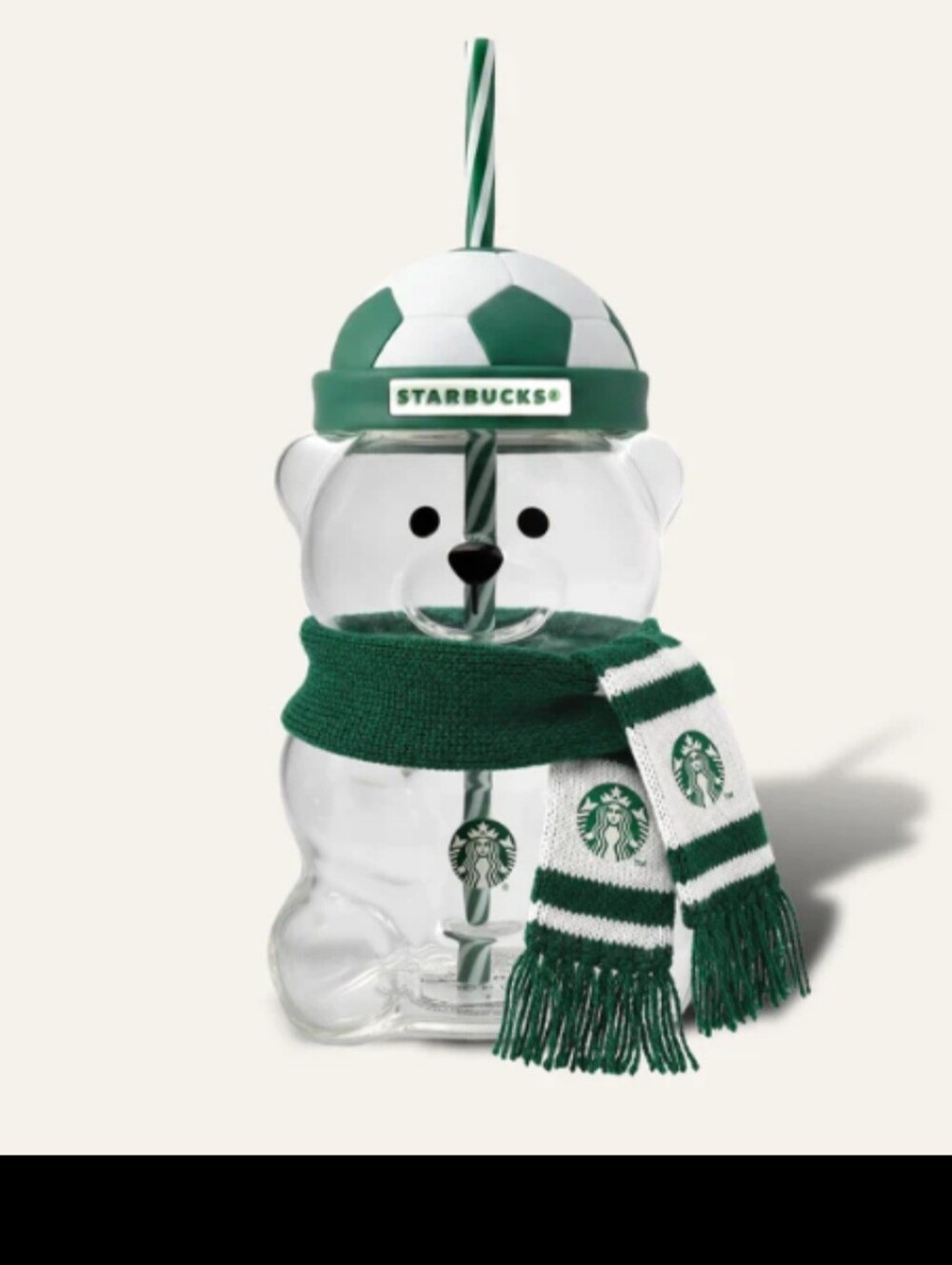 Starbucks Glass Bearista™glass  Cold Cup - Soccer Edition Sold Out Ready To Ship